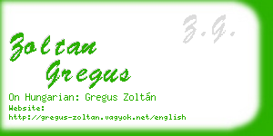 zoltan gregus business card